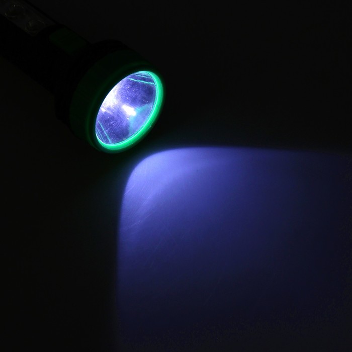 Фонарик ручной CF-1164, 1 + 3 диодов, рассеиватель цветком, 1 АА, микс