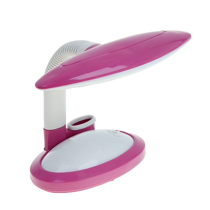 Лампа настольная с подставкой для канцтоваров фиолетовая