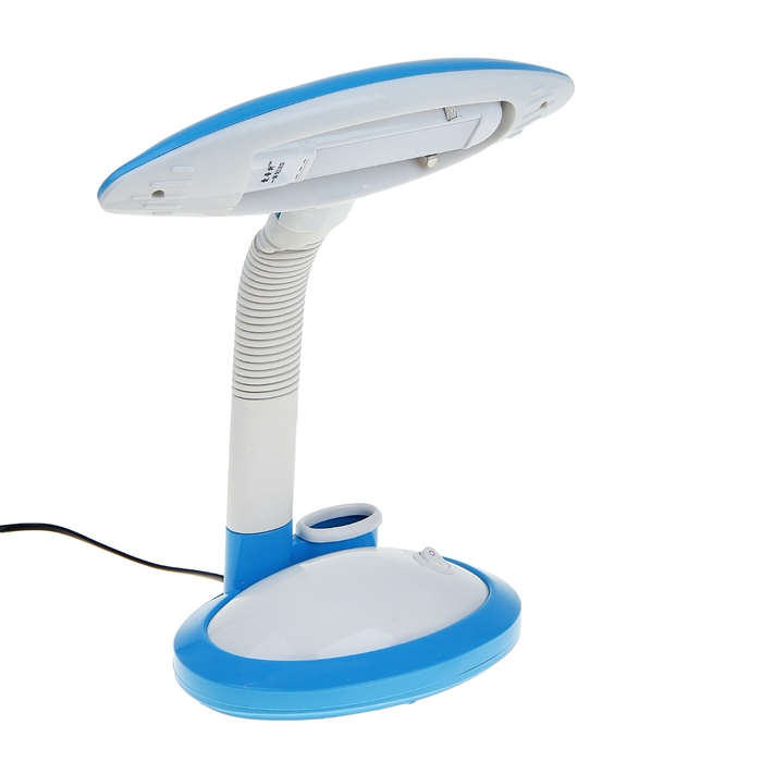Лампа настольная LED, h=25 см, с подставкой для канцтоваров (V220/9 Вт) с выкл. голубая