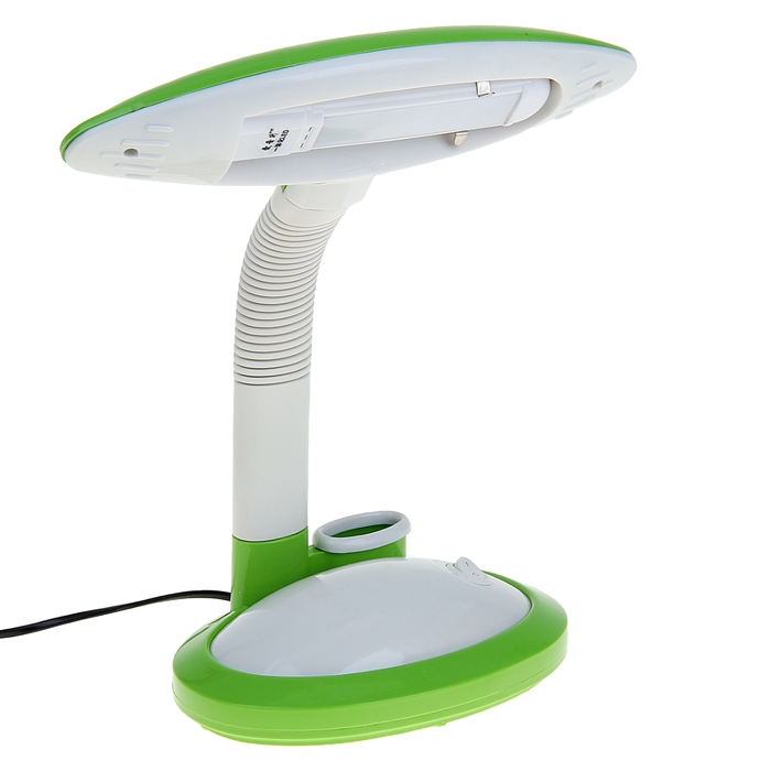 Лампа настольная LED с подставкой для канцтоваров с выкл. зелёная