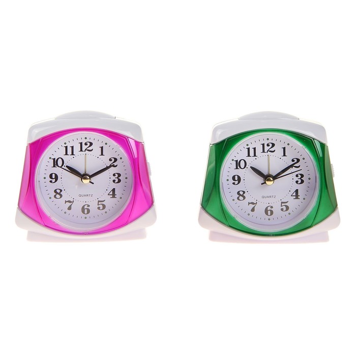 Будильник «Грани», подсветка, цвета МИКС