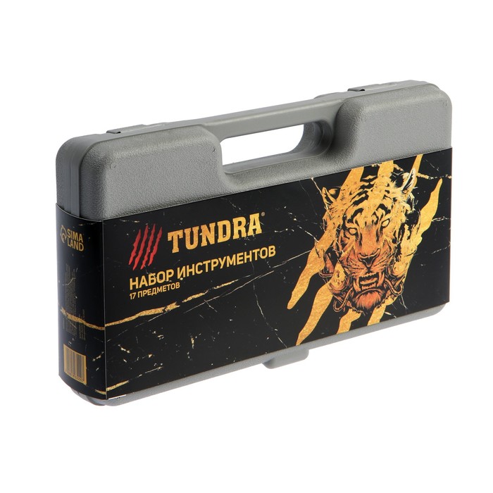 Набор инструментов в кейсе TUNDRA, подарочная упаковка "Тигр", 17 предметов