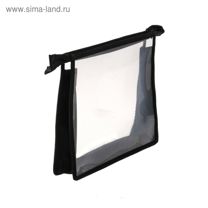 

Папка пластиковая А5, 230 х 190 х 55 мм, молния сверху, Calligrata "Офис", ПМ-А5-00, 0.5 мм, прозрачная, чёрная