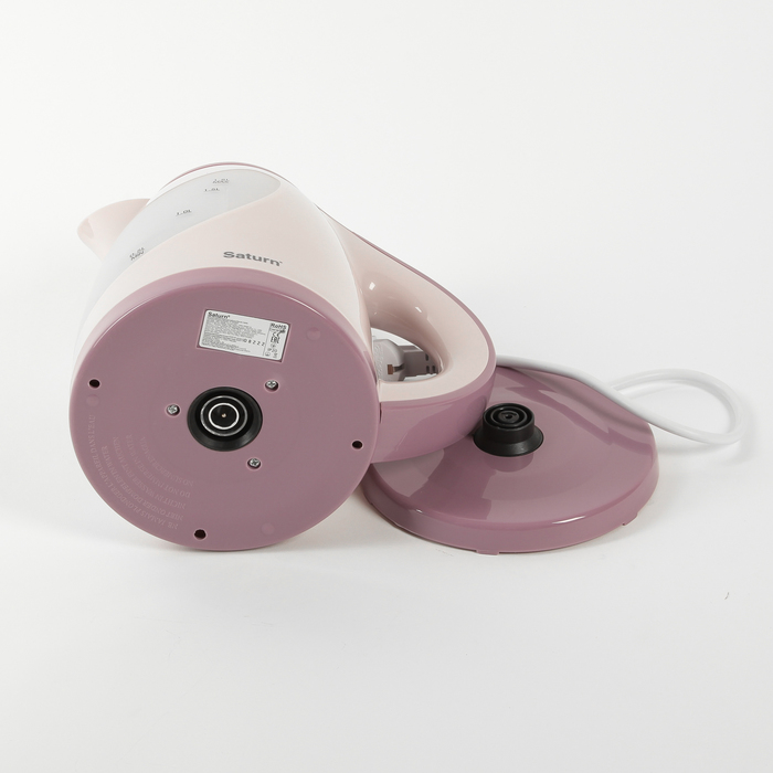 Чайник электрический Saturn ST-EK0004 белый / сиреневый 2000 Вт, 1.8 л