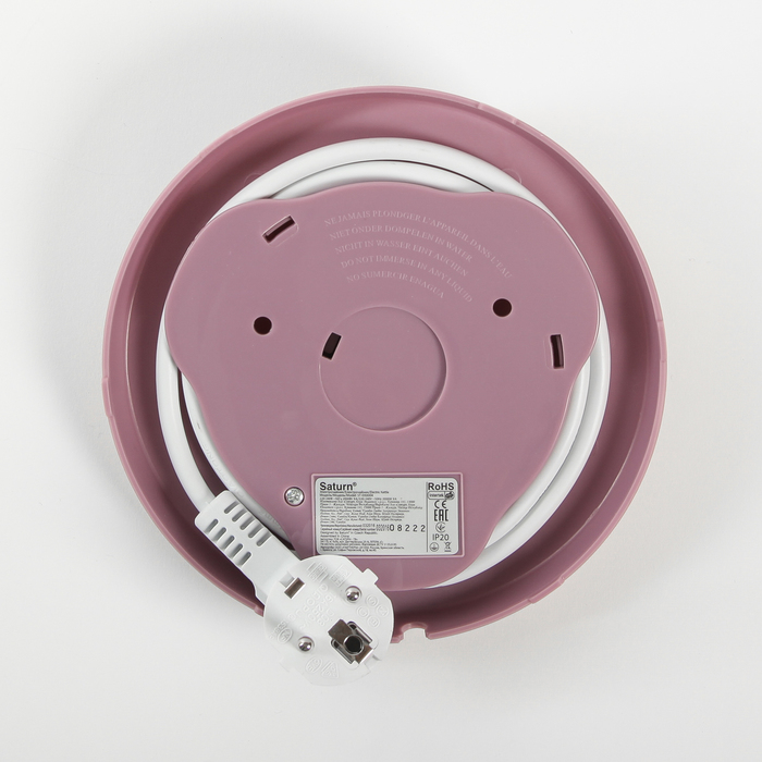 Чайник электрический Saturn ST-EK0004 белый / сиреневый 2000 Вт, 1.8 л