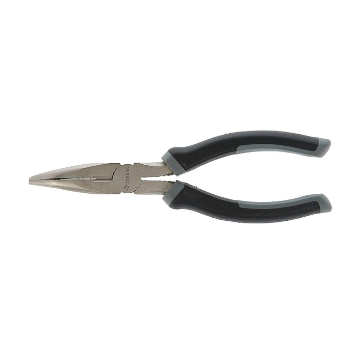 Длинногубцы изогнутые "TUNDRA premium" никелированные 180 мм