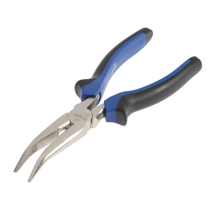 Длинногубцы изогнутые "TUNDRA comfort" никелированные 200 мм