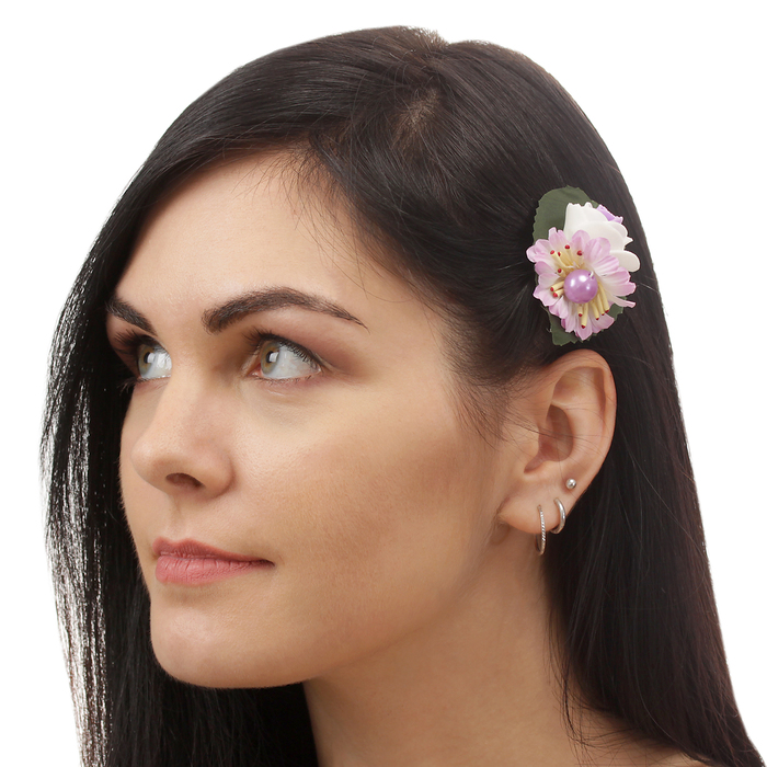 Зажим "Кувшинка",(набор 2 шт) цвета МИКС