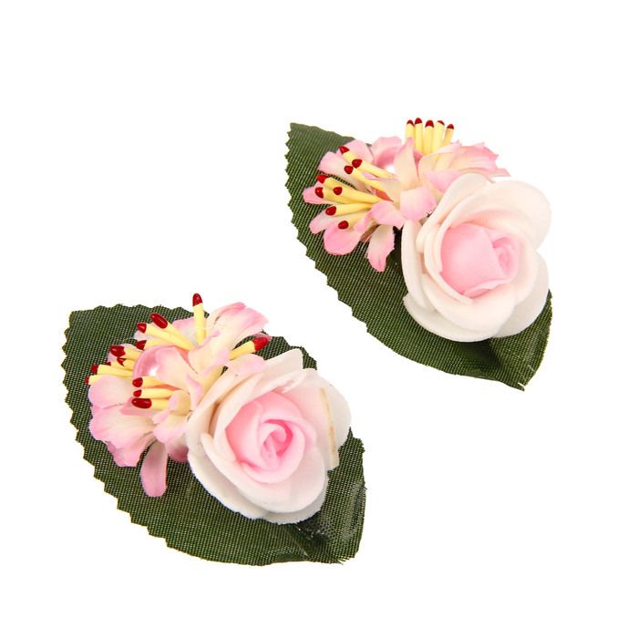 Зажим "Кувшинка",(набор 2 шт) цвета МИКС