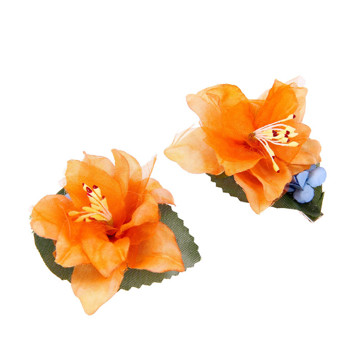 Зажим "Бегония",(набор 2 шт) цвета МИКС