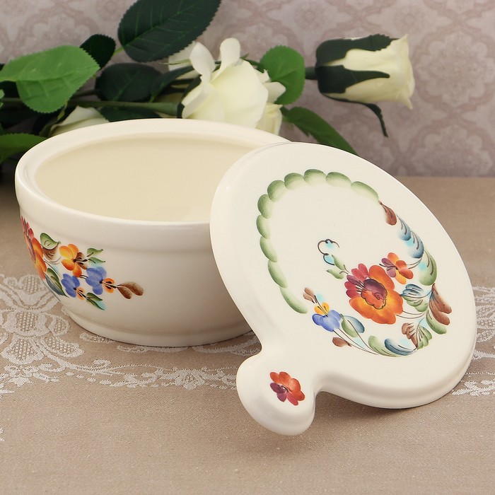 Салатник с доской "Цветы лета" 1 сорт