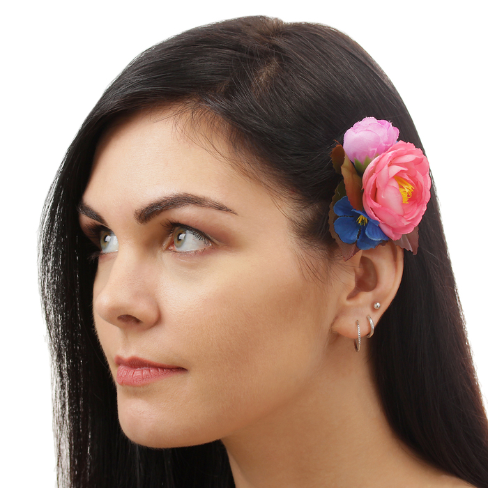 Зажим "Роза",(набор 2 шт) цвета МИКС