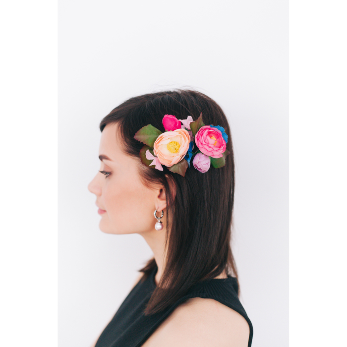 Зажим "Роза",(набор 2 шт) цвета МИКС