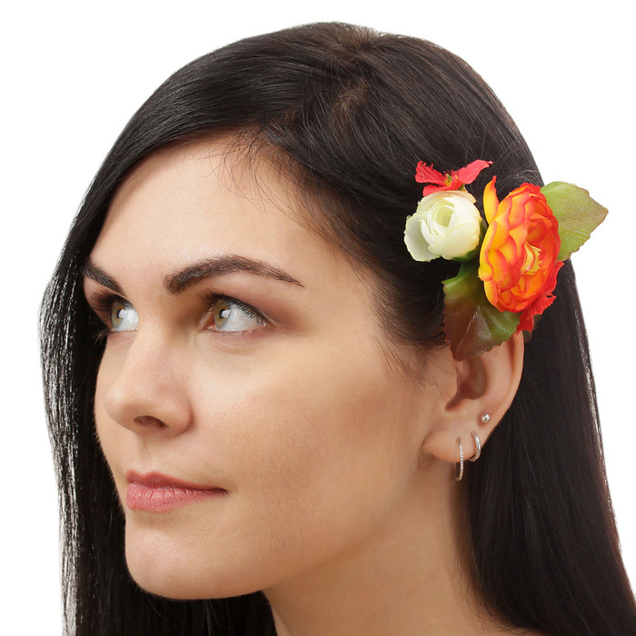 Зажим "Роза",(набор 2 шт) цвета МИКС