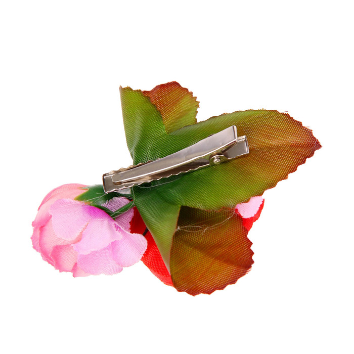 Зажим "Роза",(набор 2 шт) цвета МИКС