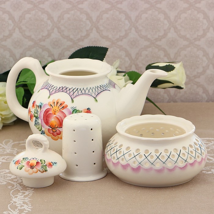 Чайник большой с подставкой "Чайная церемония" 1 сорт, 1200 мл