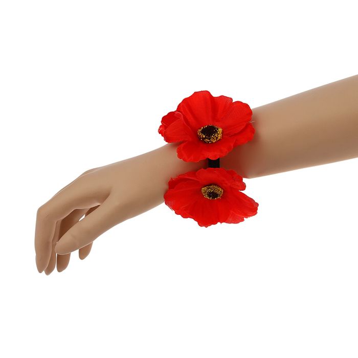 Браслет "Гербера", цвета МИКС