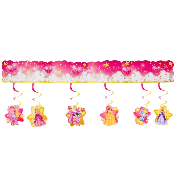 Гирлянда с подвесами на спиралях "С Днем рождения!"