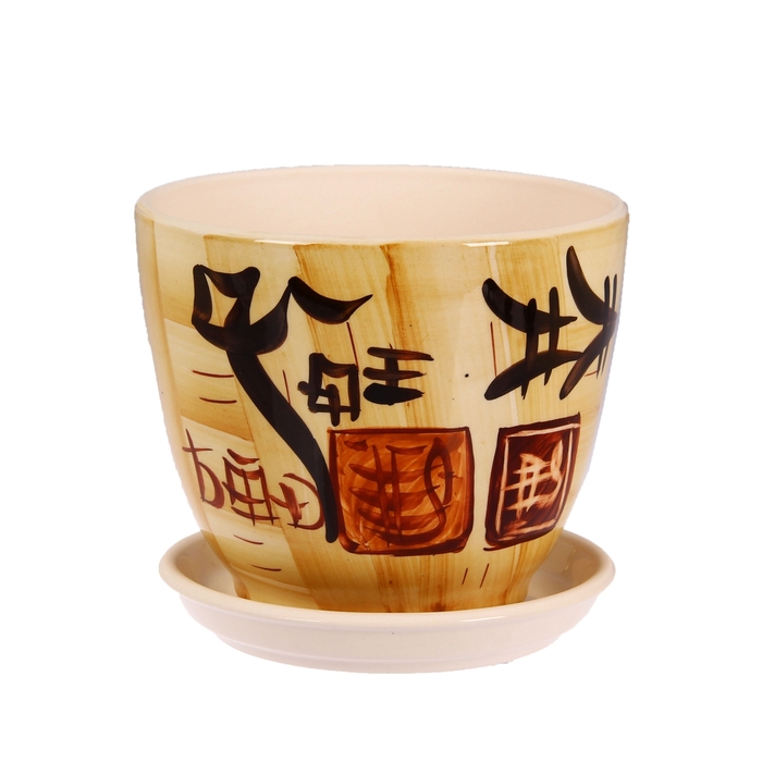 Кашпо "Кедр" китайские мотивы, 2,2 л