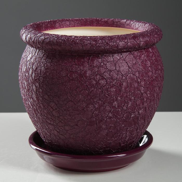 Кашпо "Вьетнам" шёлк, фиолетовое, 1,5 л