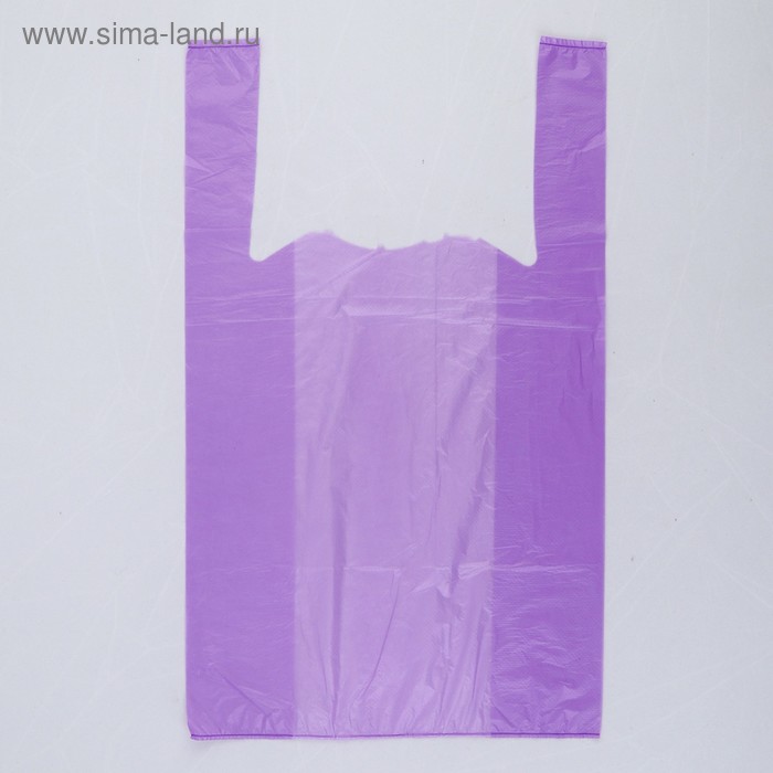 фото Пакет "фиолетовый", полиэтиленовый, майка, 25 х 45 см, 9 мкм артпласт