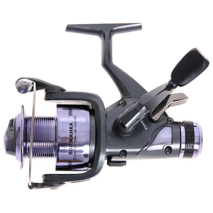 Катушка безынерционная с системой бейтранер "Волжанка Универсал 60", 3 подшипника, (0.4мм/140м)