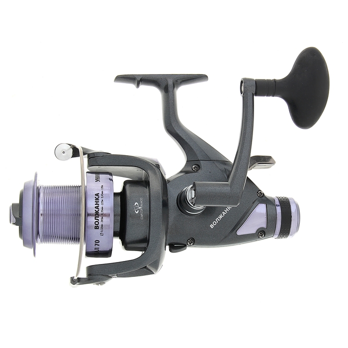 Катушка безынерционная с системой бейтранер "Волжанка Универсал 70", 5 подшипников, (0.45мм/135м)