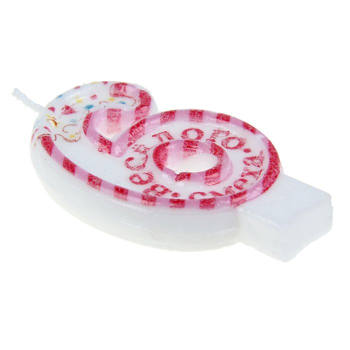 Свеча в торт С днем Рождения "6"