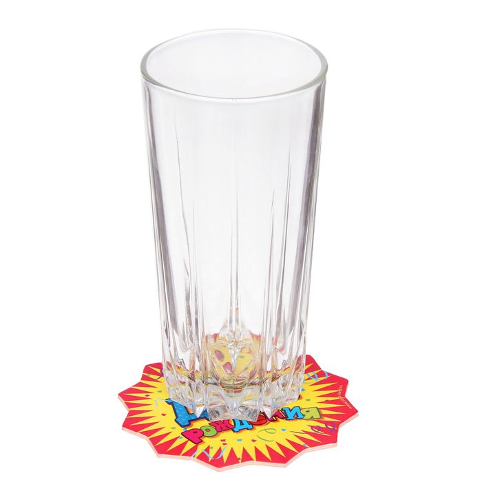 Набор подставок для стакана "С днем рождения", 10х10 см (6 шт.)