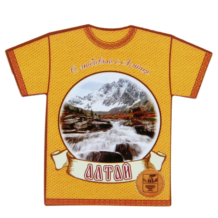 Магнит в форме футболки «Алтай»