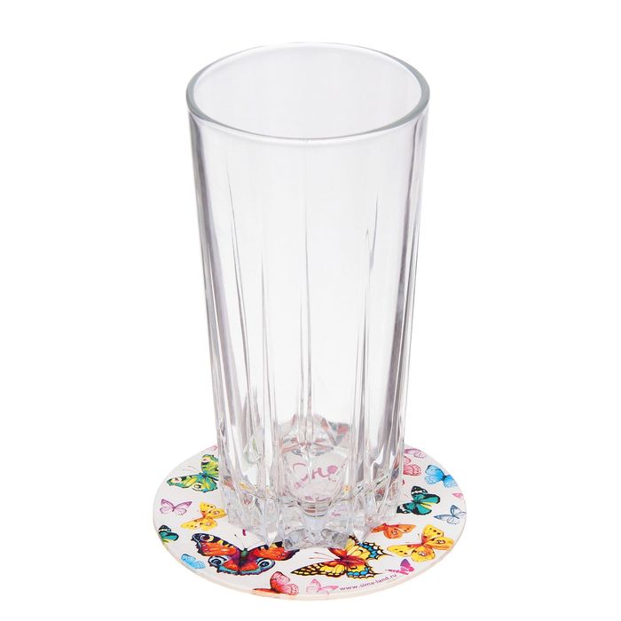 Набор подставок для стакана "С днем рождения", 10х10 см (6 шт.)