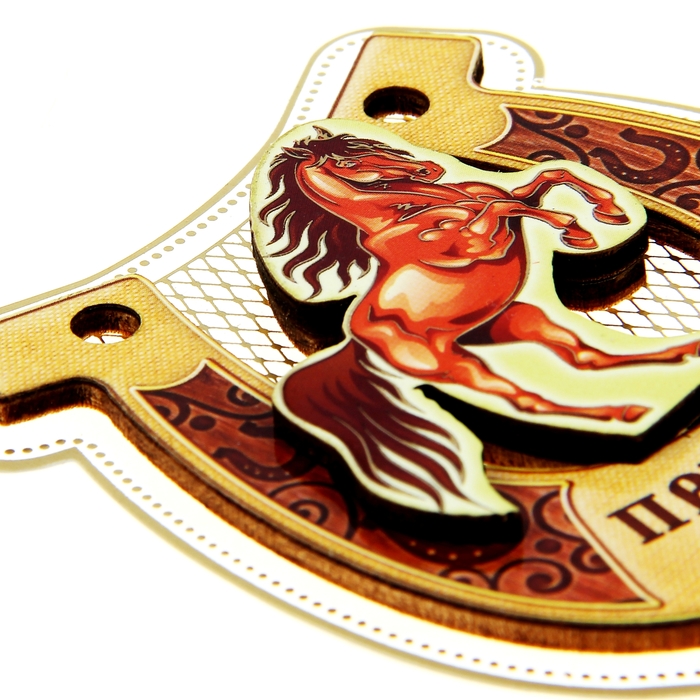 Магнит подкова "Приношу удачу"