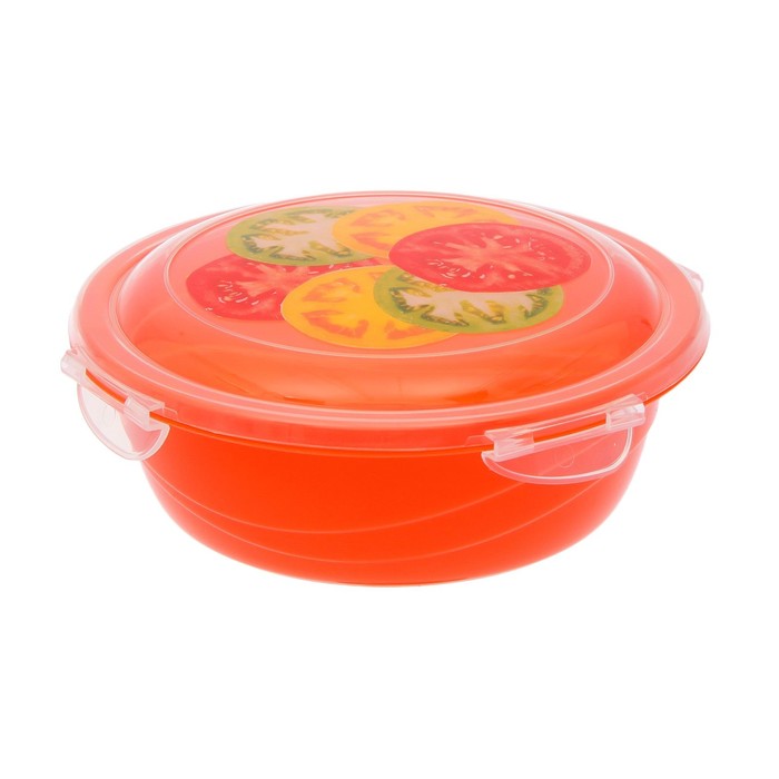 Контейнер пищевой 580 мл круглый Click&lock, цвет МИКС