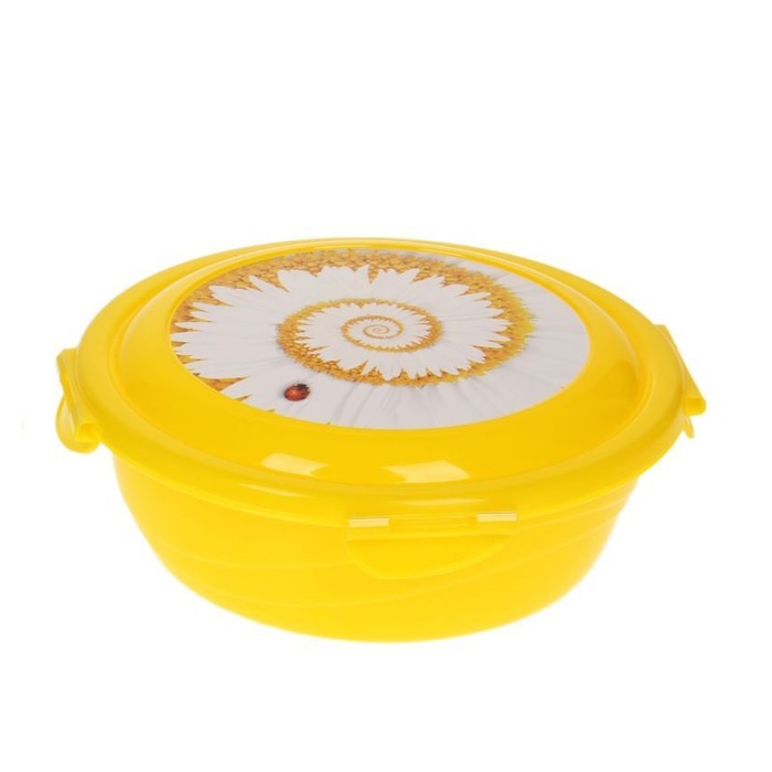 Контейнер пищевой 580 мл круглый Click&lock, цвет МИКС