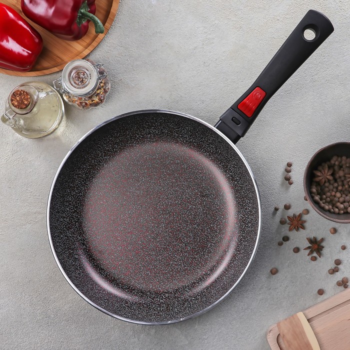 Сковорода 26 см Forte, стеклянная крышка, съёмная ручка