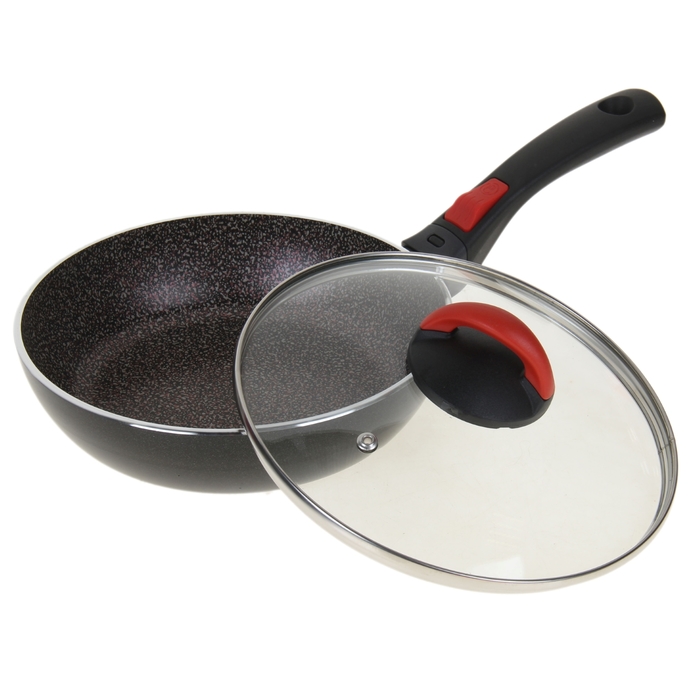 Сковорода 24 см Forte, стеклянная крышка, съемная ручка