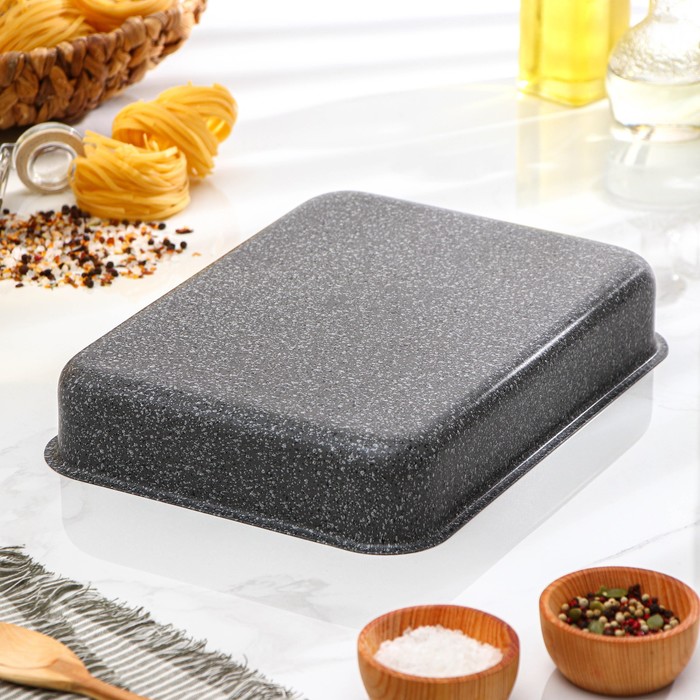 

Противень Onyx, 24×31,5×5,5 см, антипригарное покрытие, цвет серый