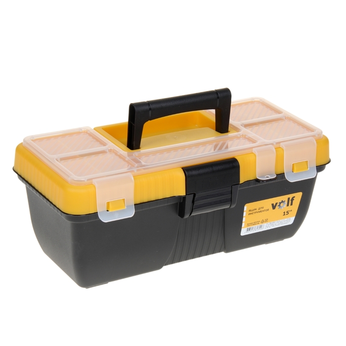 Ящик для инструментов 15" Volf, цвет желтый
