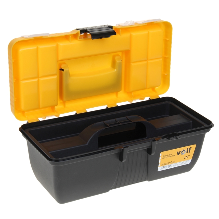 Ящик для инструментов 15" Volf, цвет желтый