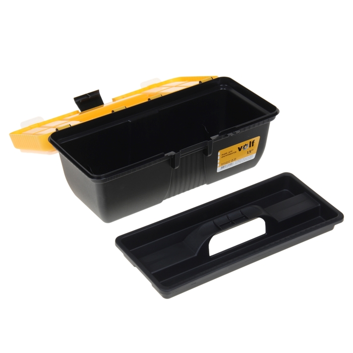 Ящик для инструментов 15" Volf, цвет желтый