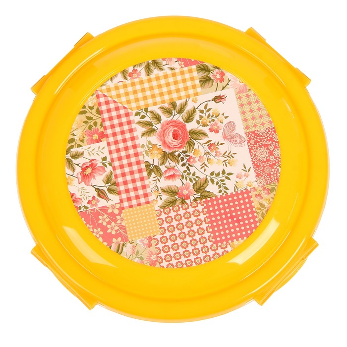 Контейнер пищевой 1,2 л круглый Click&lock, цвет МИКС