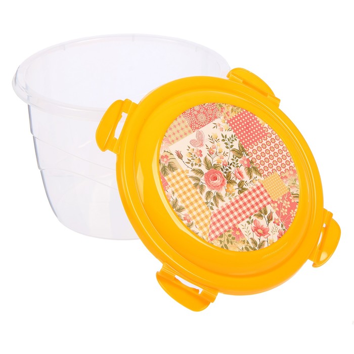 Контейнер пищевой 1,2 л круглый Click&lock, цвет МИКС