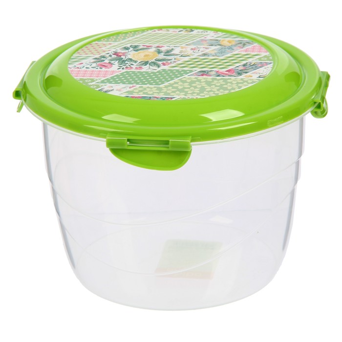 Контейнер пищевой 1,2 л круглый Click&lock, цвет МИКС