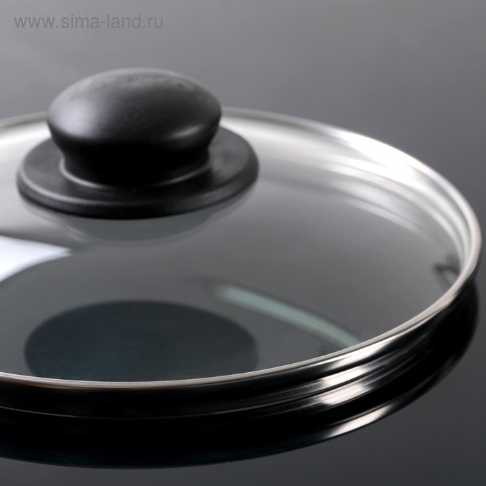 

Крышка для сковороды и кастрюли стеклянная, d=22 см, с пластиковой ручкой