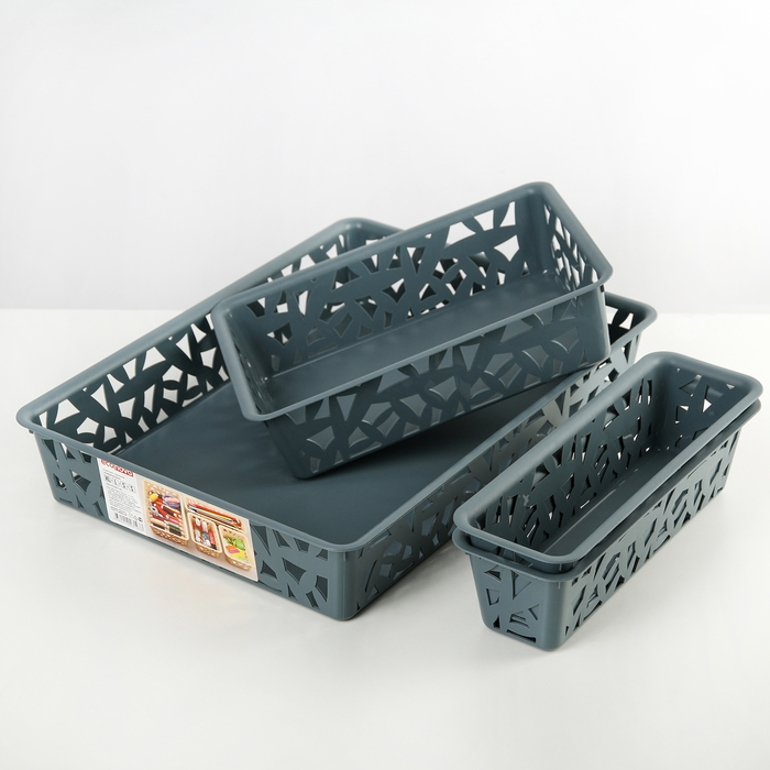 Набор корзинок 4 шт "Универсальные", цвет МИКС