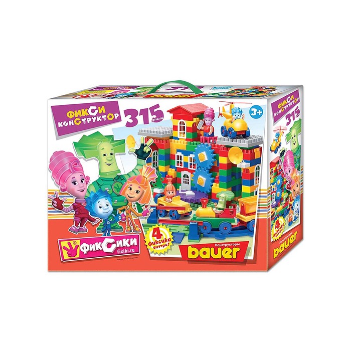 Фикси-конструктор "Симка, Нолик, Папус, Мася", 315 деталей