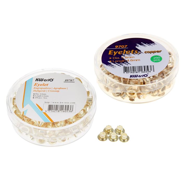 Металлический ободок (люверс) Kw-Trio d=4,8мм длина ножки 4,6мм 250шт