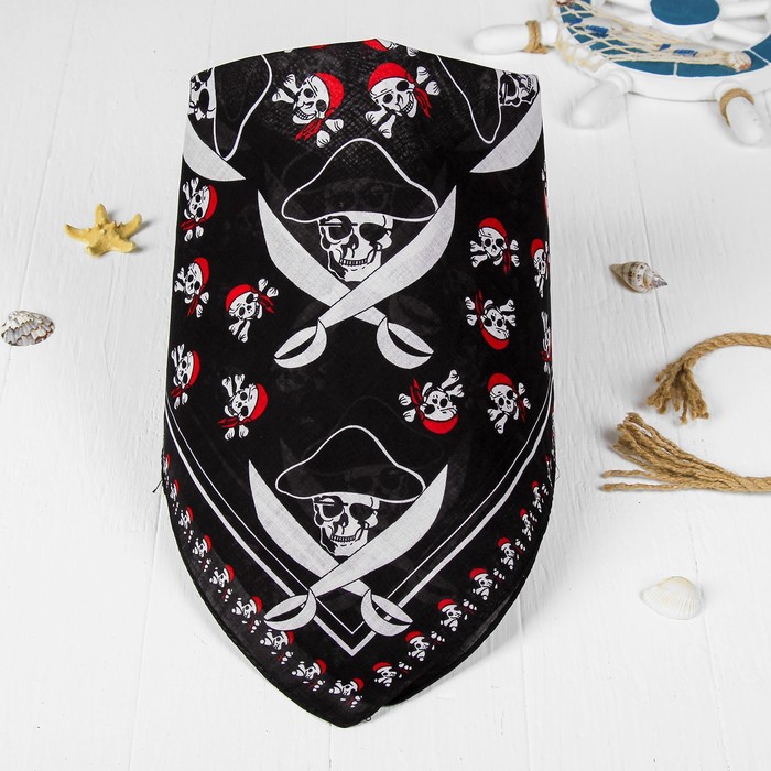 Бандана «Пират в шляпе», череп