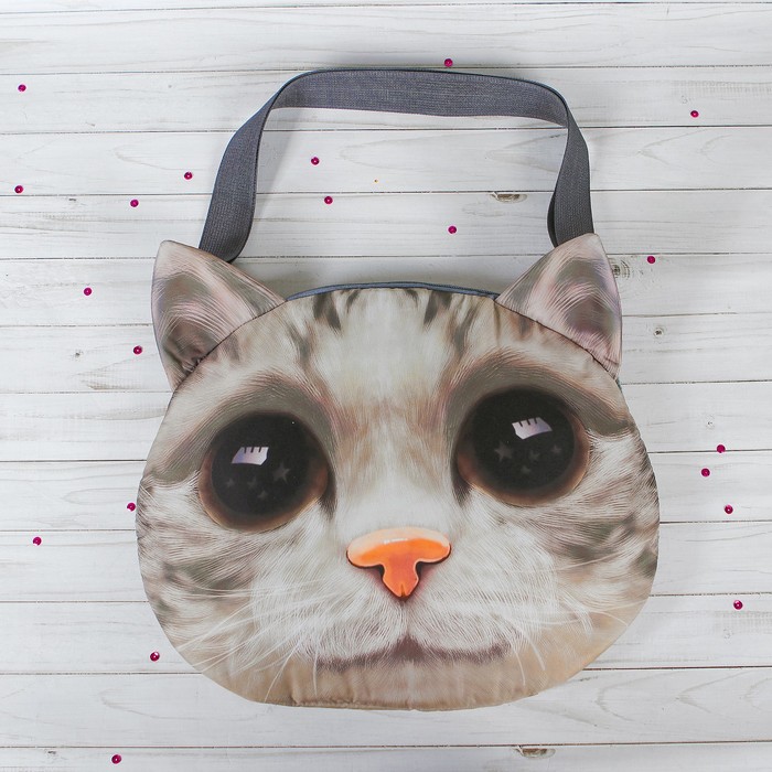 Мягкая сумка "Киса, большие глазки"