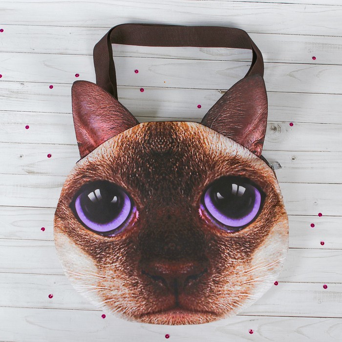 Мягкая сумка "Киса, коричневый носик"